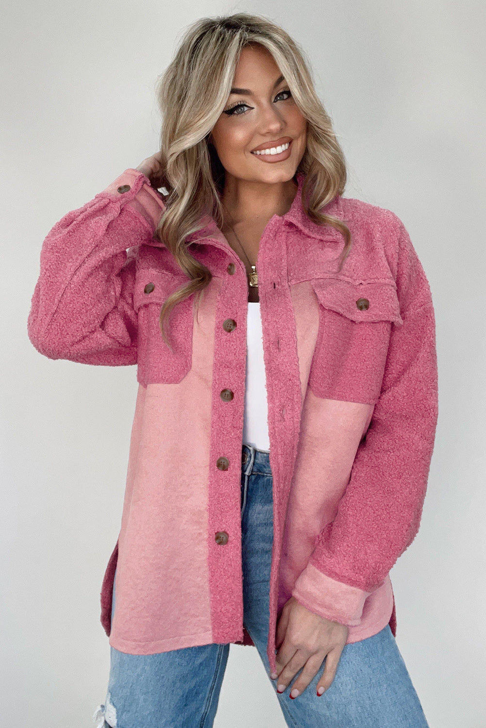 Drune | Weiche Hemdjacke mit Knöpfen Polyester Lässig und Trendy