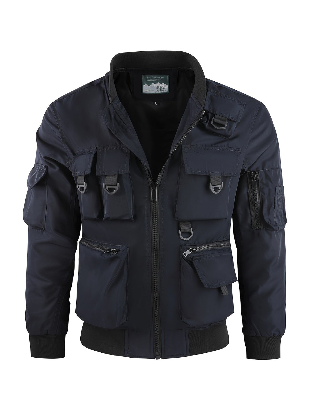 Drune | Bomberjacke Herren - Multifunktionale Outdoor Jacke mit vielen Taschen & Reißverschluss