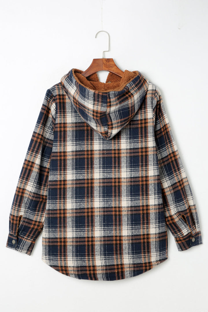 Drune | Gepunktete Jacke mit Kapuze Weiches Plüschfutter Perfekt Für Kalte Tage