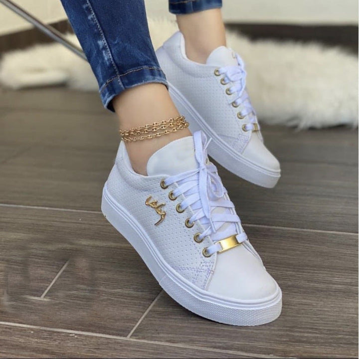 Drune Damen-Sneaker: Flache, atmungsaktive Schnürschuhe für Mädchen"