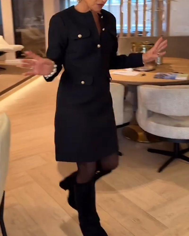 Drune | Schlankes Kleid Im Chanel Stil