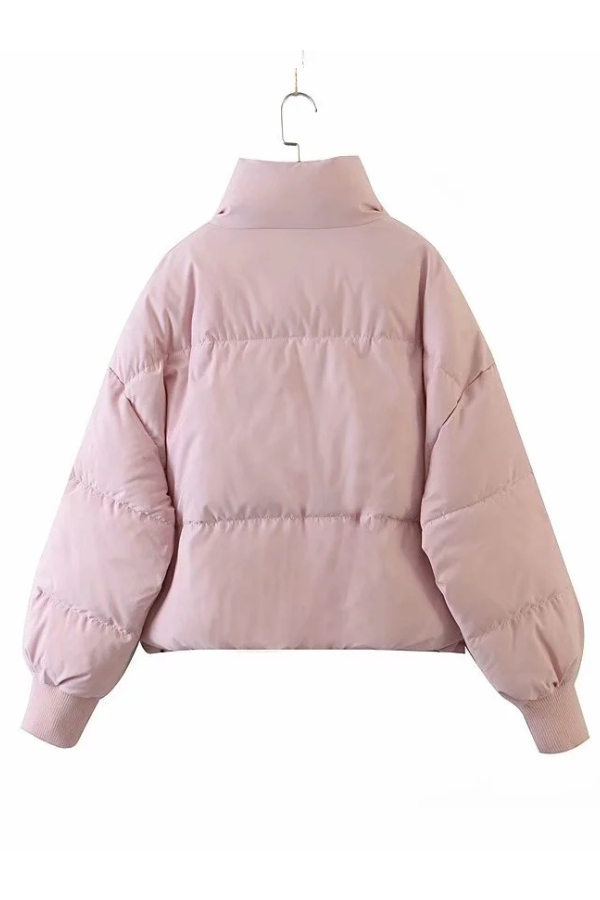 Drune | Kragen Reißverschluss Tasche Dick Warm Baumwolljacke