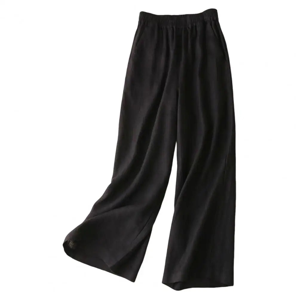 Drune | Breite Leinen Baumwollhose