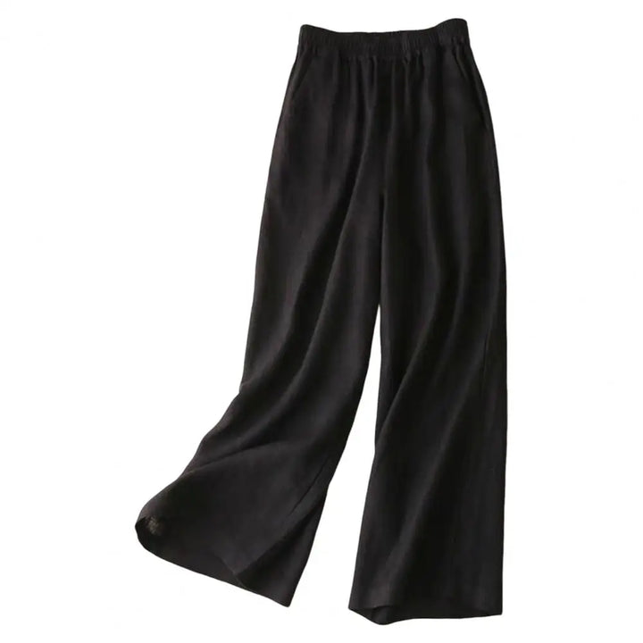 Drune | Breite Leinen Baumwollhose