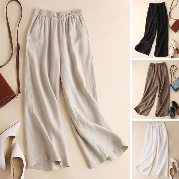 Drune | Weite Leinen Baumwollhose