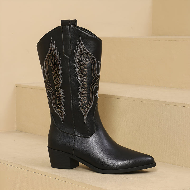 Drune | Stylische Cowgirl-Kniehohe Stiefel