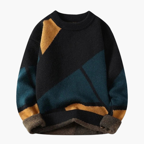 Drune | Pullover Casual Strickpullover mit modernem Print für Alltag und Freizeit