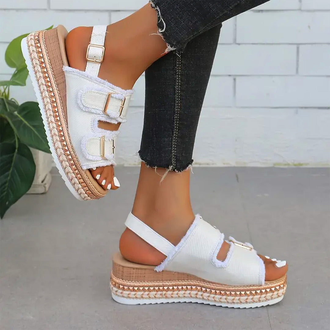 Drune | Lässige Denim Wedges