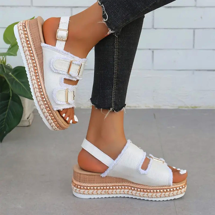 Drune | Lässige Denim Wedges