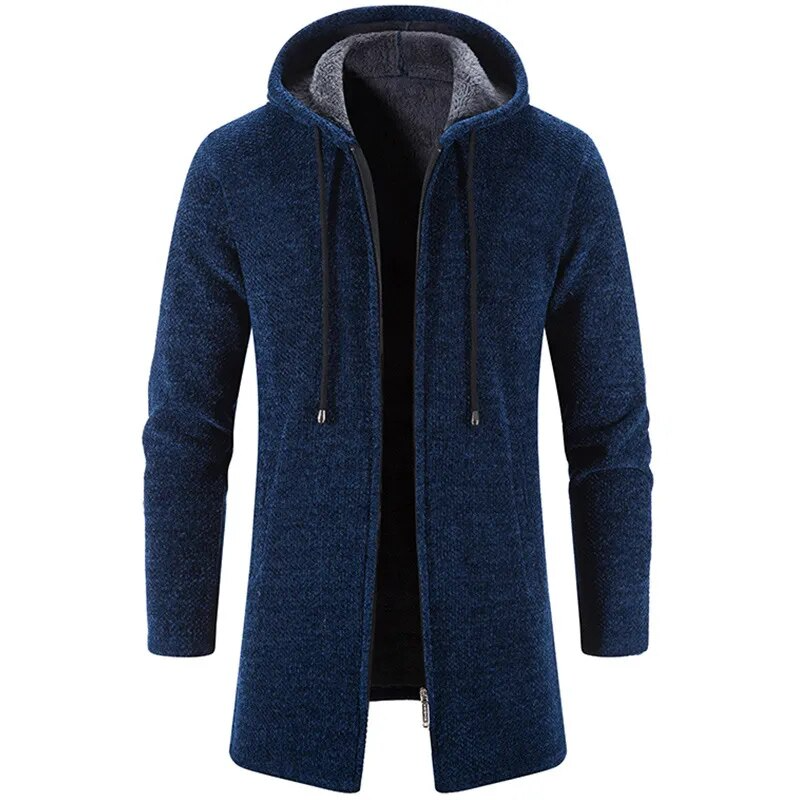 Drune | Lang Kapuzenpulli mit Reißverschluss Weich und Warm Lässiger Komfort