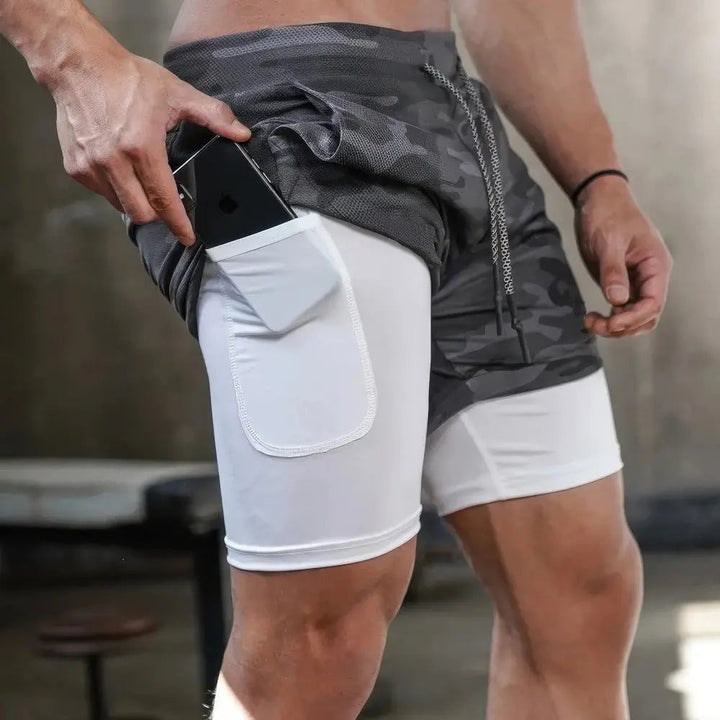 Drune | Camo 2 in 1 Schnell Trocknende Sporthose