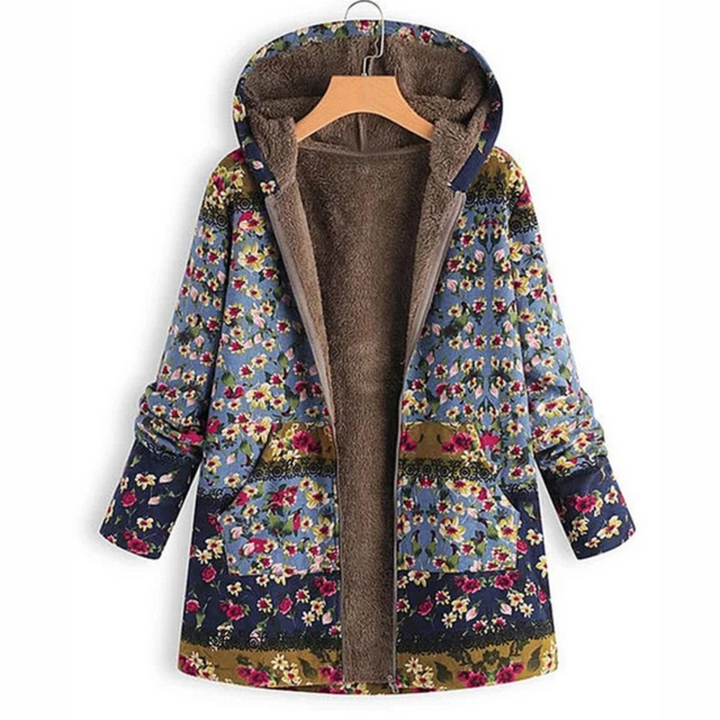 Drune | Warme Damenjacke Mit Blumenmuster