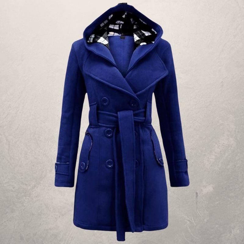 Drune | Trenchcoat Doppelreiher Kapuze Taillengürtel Klassischer Schnitt