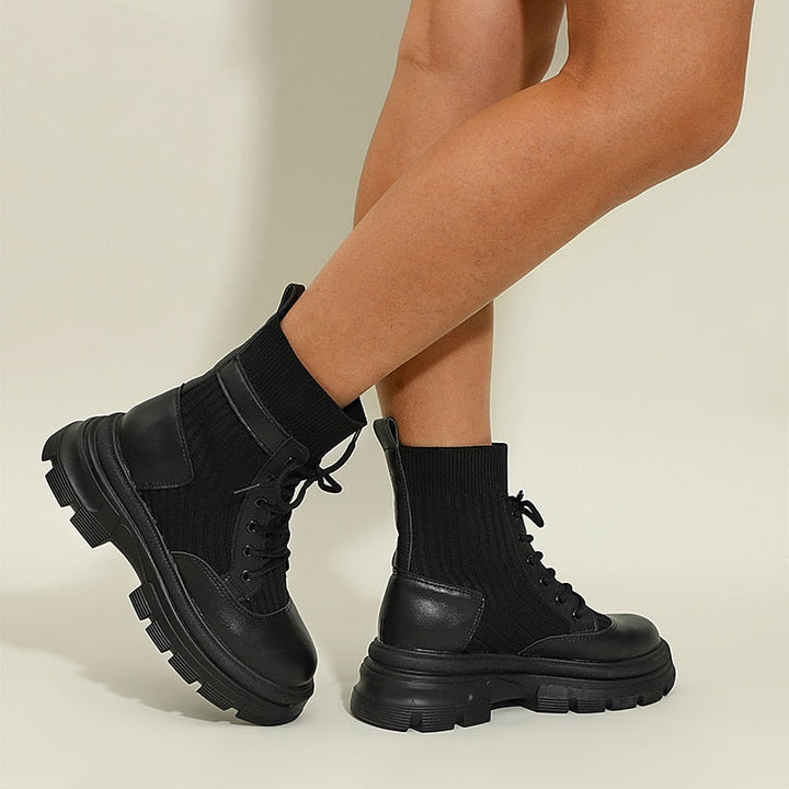Drune | Stylische Lederstiefel Mit Schnürsenkeln