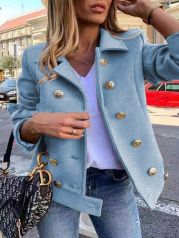 Drune - Kurze Designer-Jacke mit goldenen Knöpfen