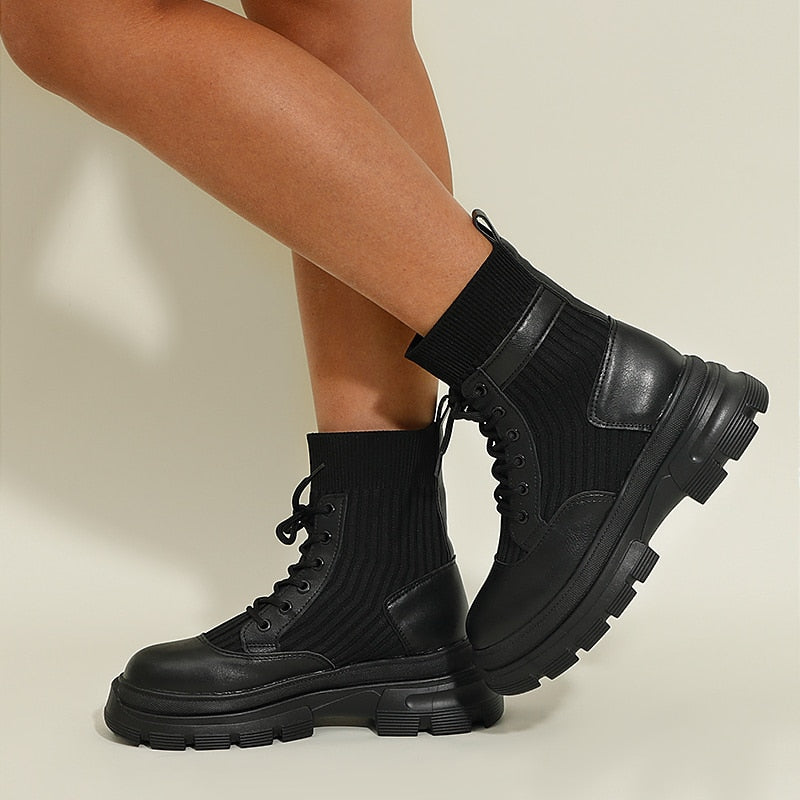 Drune | Stylische Lederstiefel Mit Schnürsenkeln