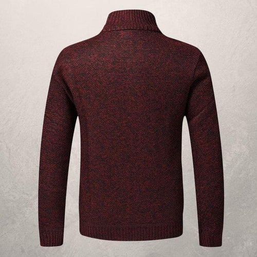 Drune | Strickjacke Reißverschluss Hoher Kragen Gefüttert Gerippte Bündchen Und Saum