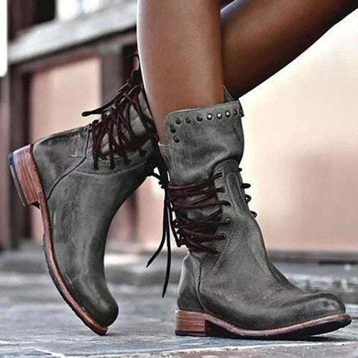 Drune | stylische lederstiefel mit schnürsenkeln