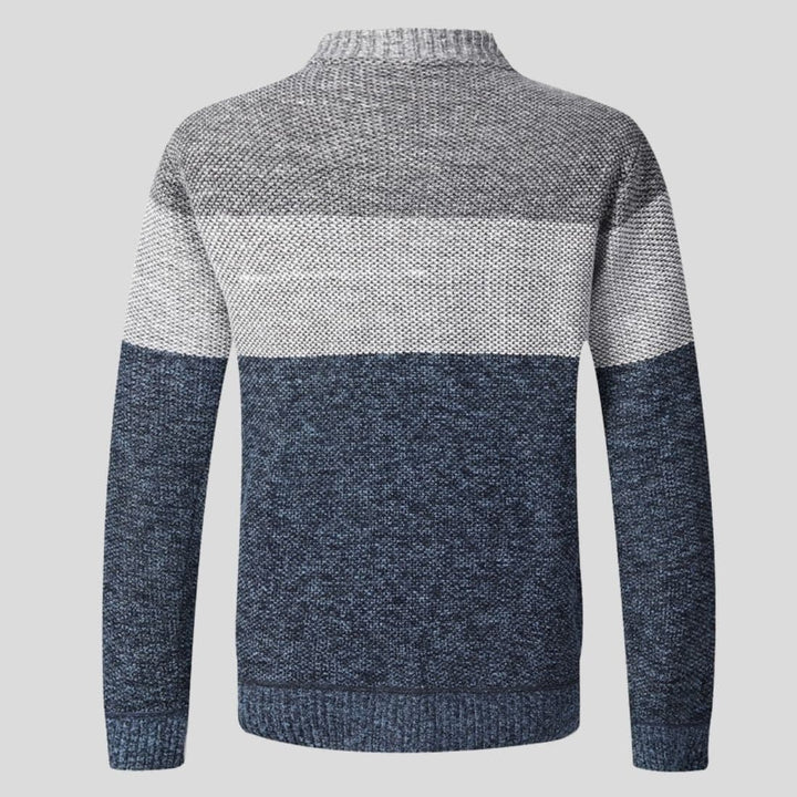 Drune | Strickjacke Reißverschluss Gerippter Kragen, Bündchen Und Saum Bequeme Passform