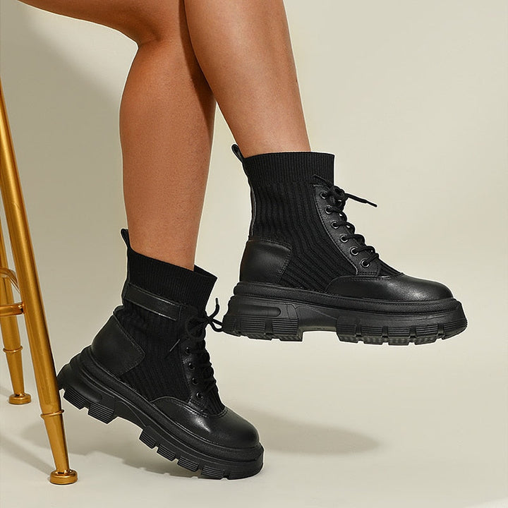 Drune | Stylische Lederstiefel Mit Schnürsenkeln