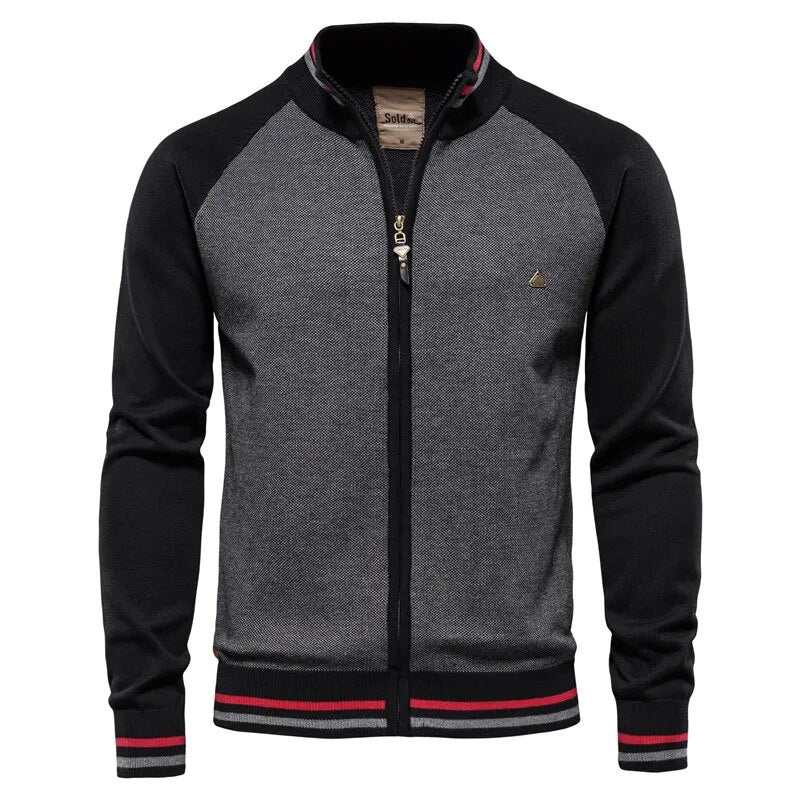 Drune | Warme und lässige College-Strickjacke
