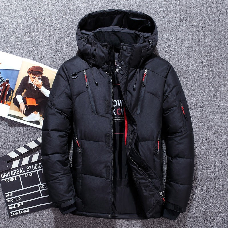 Drune | Daunenjacke Wasserabweisend Kapuze & Reißverschluss Taschen Warm & Gepolstert