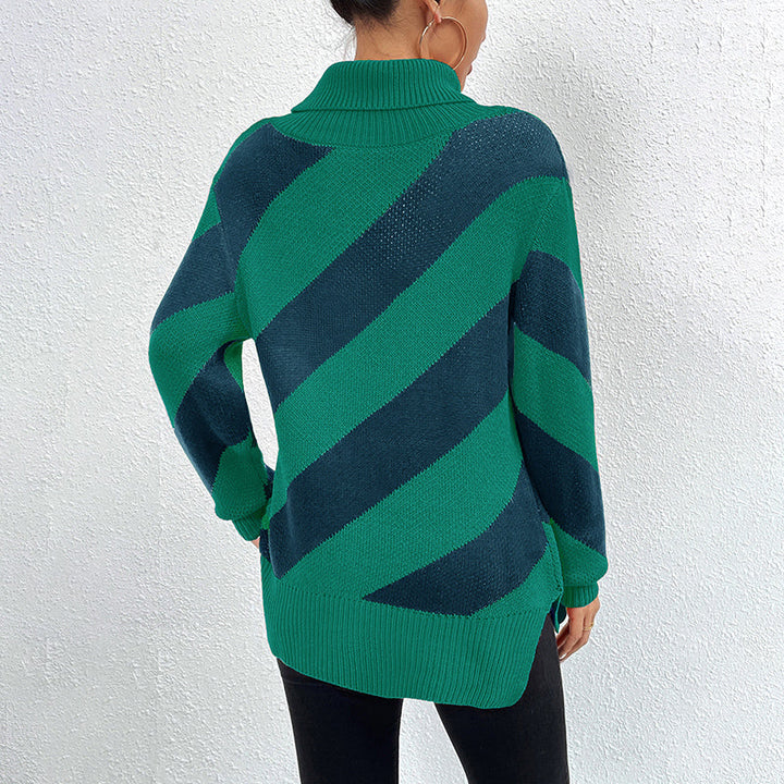 Drune | Gestreifter Strickpullover für Jeden Anlass
