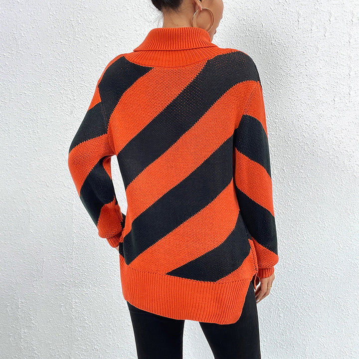 Drune | Gestreifter Strickpullover für Jeden Anlass