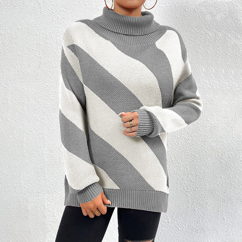 Drune | Gestreifter Strickpullover für Jeden Anlass