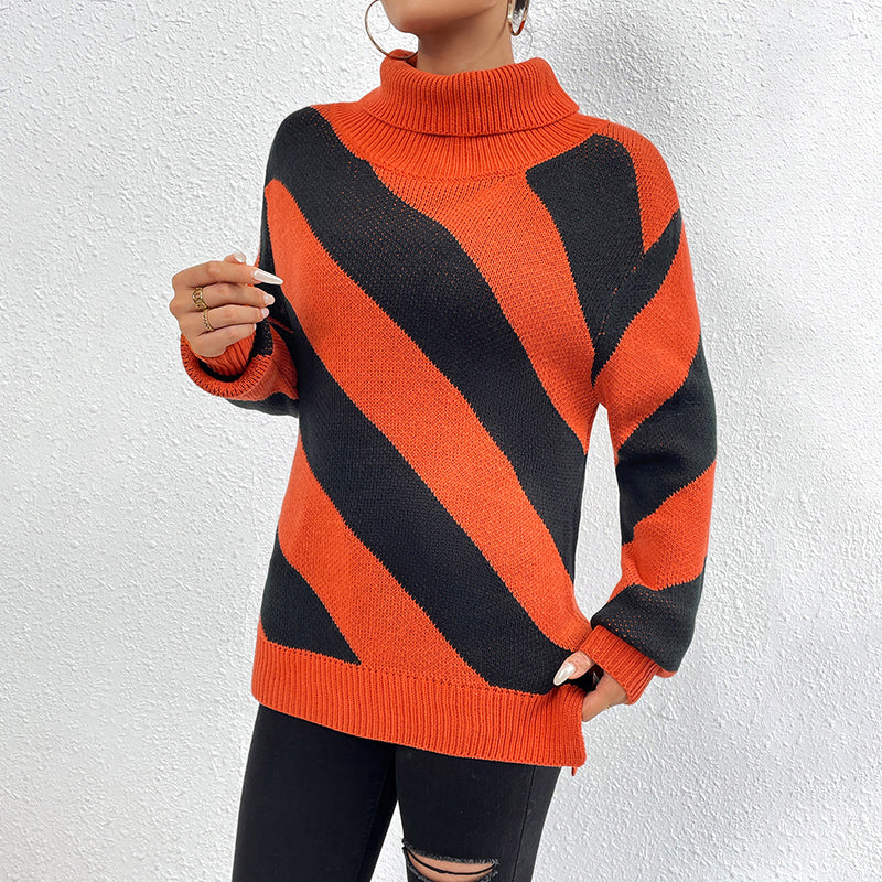 Drune | Gestreifter Strickpullover für Jeden Anlass
