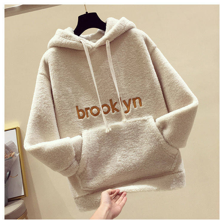 Damen Kuscheliger Fleece Hoodie mit Kängurutasche Drune