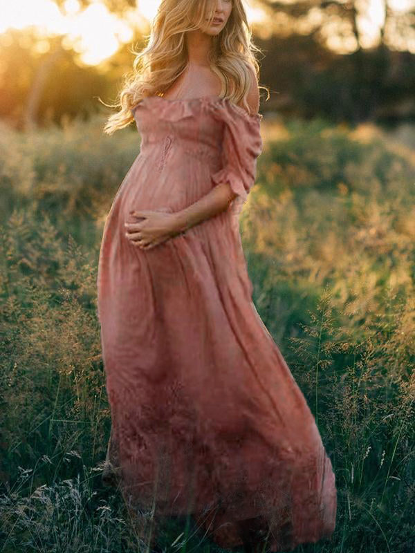 Drune | Boho Chic: Umstandsmode Boot Hals Ranken Kleid