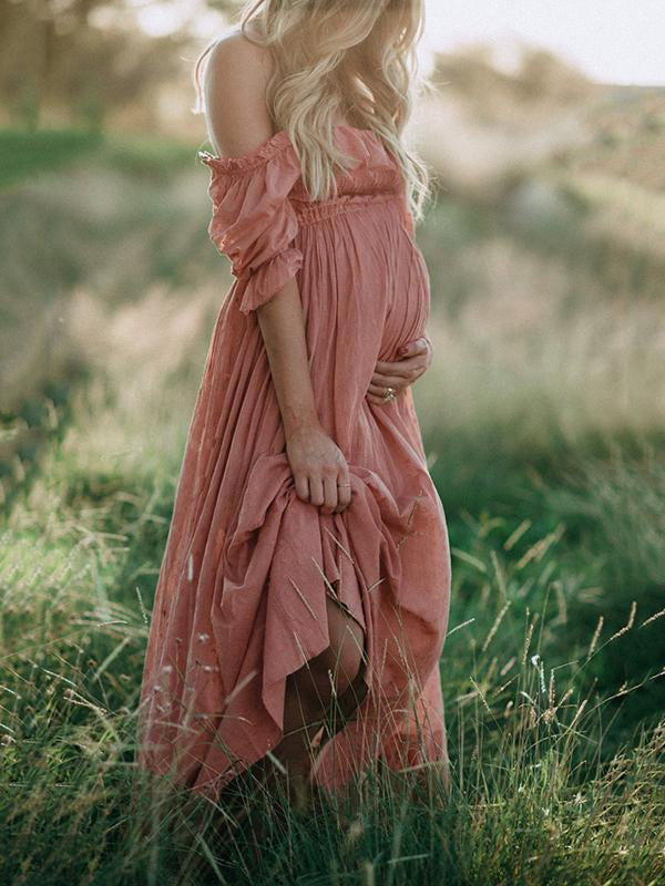 Drune | Boho Chic: Umstandsmode Boot Hals Ranken Kleid