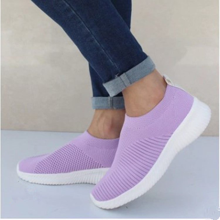 Unisex nan leichte gestrickte Slip-On Sneaker mit elastischem Einstieg und ergonomischer Einlegesohle Drune