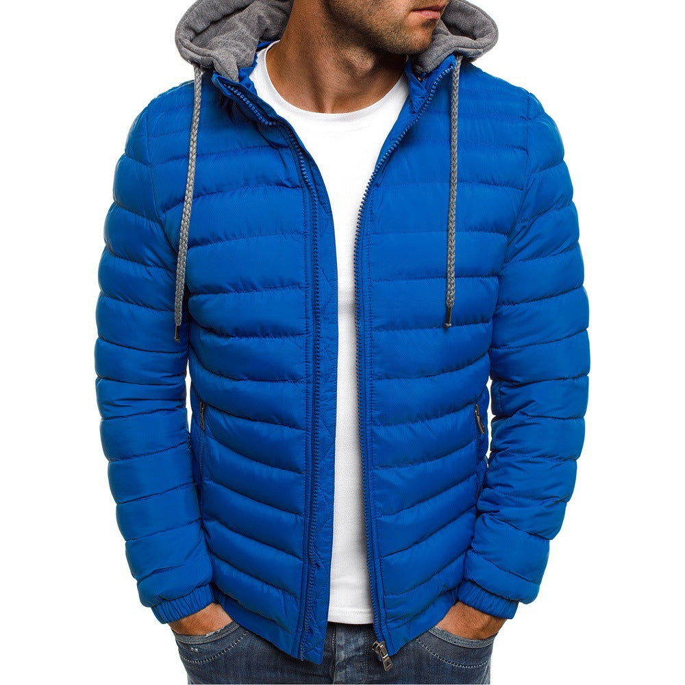 Herren nan gesteppte Kapuzenjacke mit wattierter Thermoisolierung und weichem Fleecefutter Drune