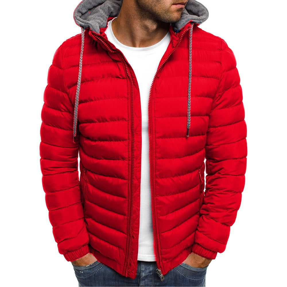 Herren nan gesteppte Kapuzenjacke mit wattierter Thermoisolierung und weichem Fleecefutter Drune