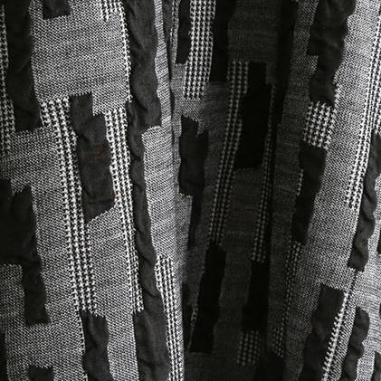 Drune | dunkelgraue Mäntel oversized asymmetrischer Wintermantel Mode langärmelig Patchwork lange Mäntel