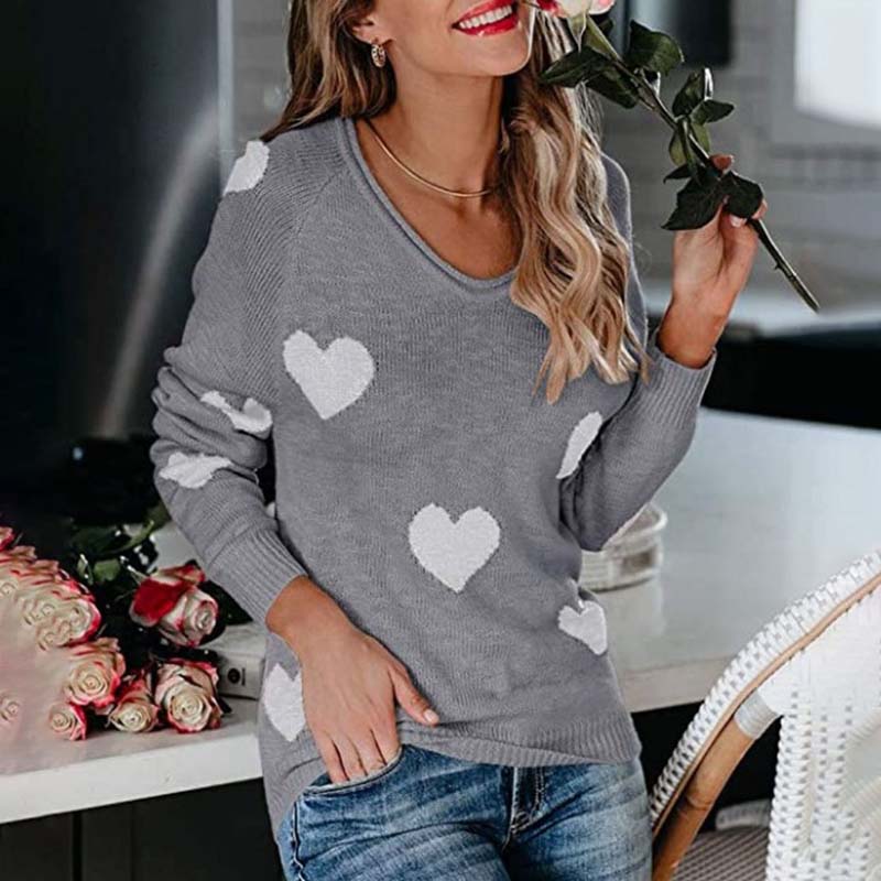 Drune | Strickpullover mit Herzmuster Design