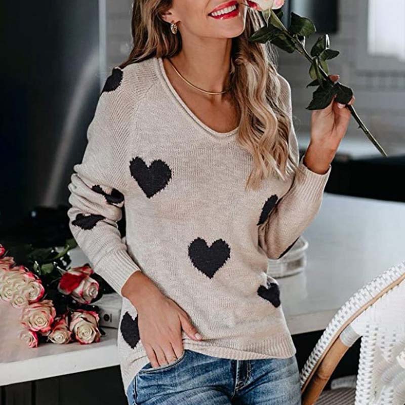Drune | Strickpullover mit Herzmuster Design