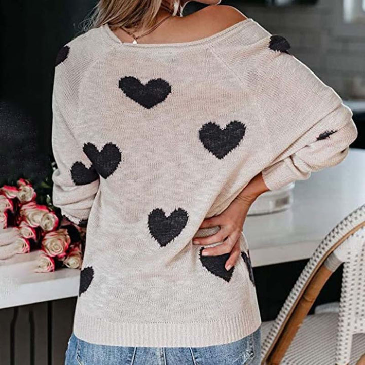 Drune | Strickpullover mit Herzmuster Design
