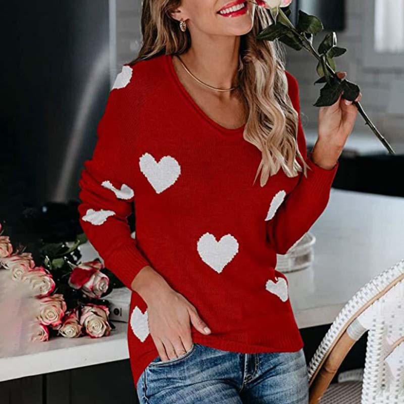 Drune | Strickpullover mit Herzmuster Design