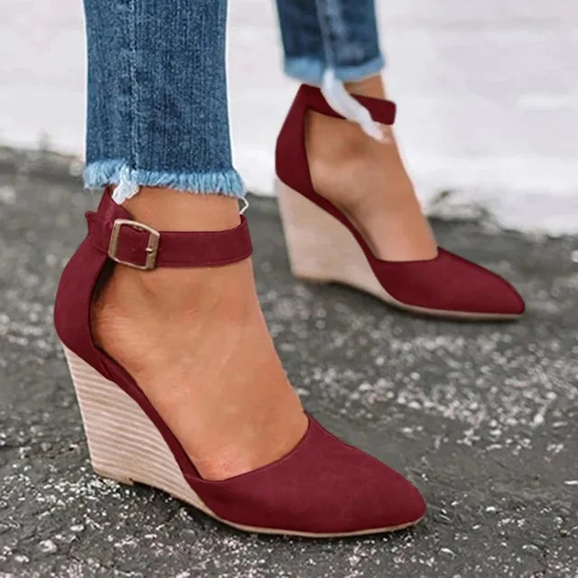 Marineblaue DamenWedges Drune