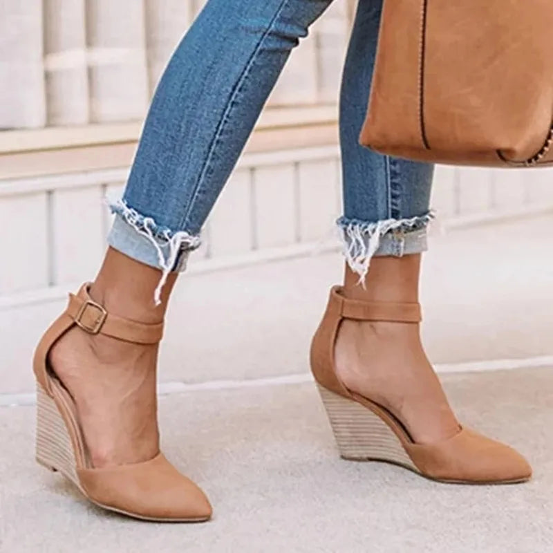 Marineblaue DamenWedges Drune