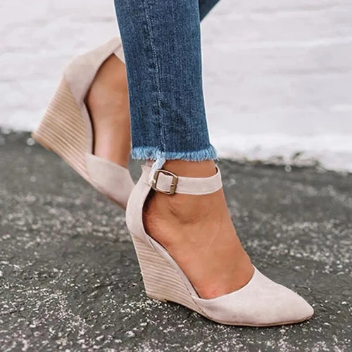 Marineblaue DamenWedges Drune