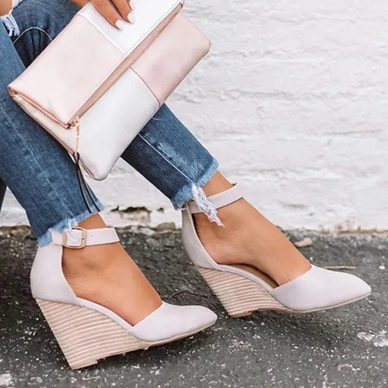 Marineblaue DamenWedges Drune
