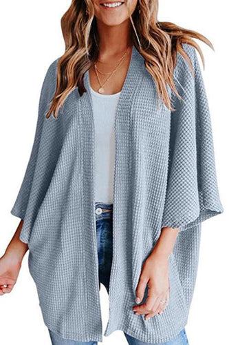 Drune | Rosiedress Solid 3/4 Ärmel Offene Vorderseite Kimono Cardigan