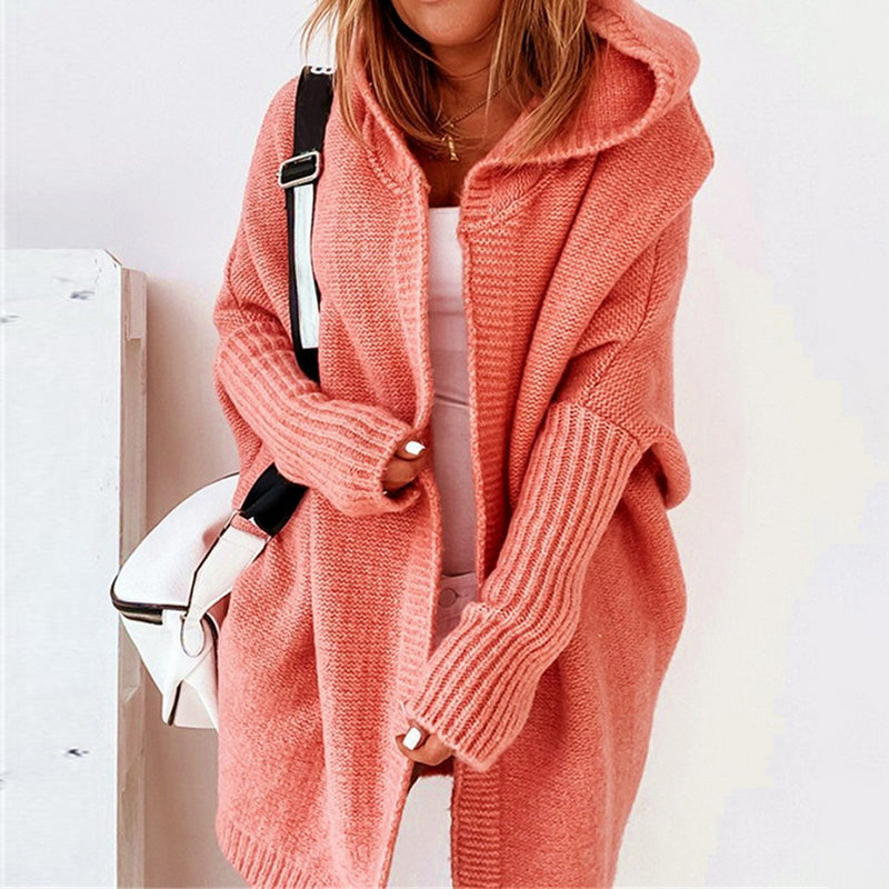 Drune | Langarm Offene Strickjacke mit Kapuze