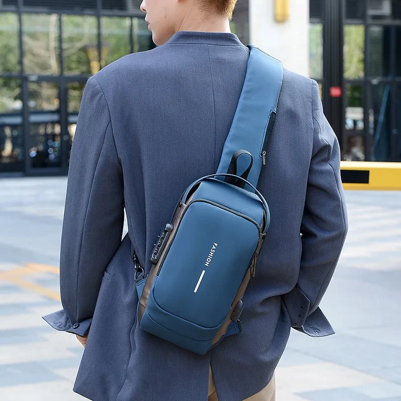 Drune | Unisex Anti Diebstahl Umhängetasche Mit Ladegerät
