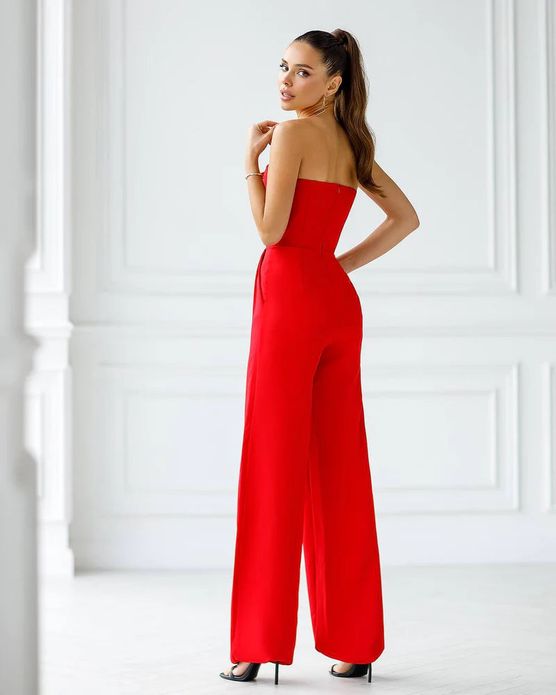 Drune | Asymmetrischer Revers Mittel-Taillen Pendel-Overall
