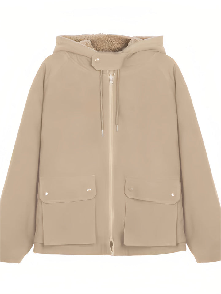 Drune | Einfarbige Wendejacke mit Kapuze und Reißverschluss